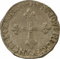 Henry III - 1/4 Silver Ecu - 1586 9 Rennes