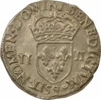 Henry III - 1/4 Silver Ecu - 1586 9 Rennes