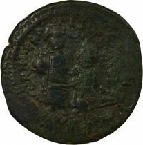 Heraclius & Heraclius Constantine - Follis, Class II - 613 / 614 Constantinople