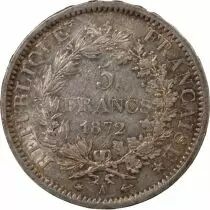 Hercule - 5 Francs Argent 1872 A Paris