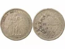 Hercule, IIIrd Republic - 5 Silver Francs - 1872 A Paris, Small A