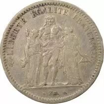 Hercule, IIIrd Republic - 5 Silver Francs - 1872 A Paris, Small A