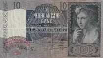 Holanda 10 Gulden - Young girl - Coat of arms - 23-08-1941 - P.56b