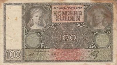 Holanda 100 Gulden - Portrait of a Woman - 1944