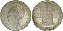Holanda 2 1/2 Gulden , Wilhelmina I - 1930