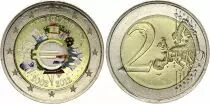 Holanda 2 Euros - 10 years of the Euro - Colorised - 2012