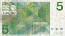 Holanda 5 Gulden - J. Van den Vondel -  Geometric design - 1973 - Serial 2451044007