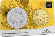 Holanda Coincard 50 centimes 2023 + Medal - 50 years of the Van Gogh Museum