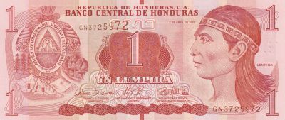 Honduras 1 Lempira - Lempira - Ruines de Copan - 2022