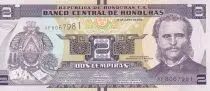 Honduras 2 Lempiras - Marco A. Soto - Tiger island - 2014 - P.97b