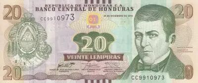 Honduras 20 Lempiras - Dionisio de Herrera - 2016 - P.NEW