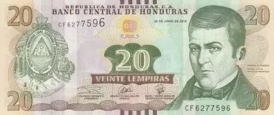 Honduras 20 Lempiras - Dionisio de Herrera - 2016 - S�rie CF