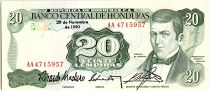 Honduras 20 Lempiras, Dionisio de Herrera - 1990