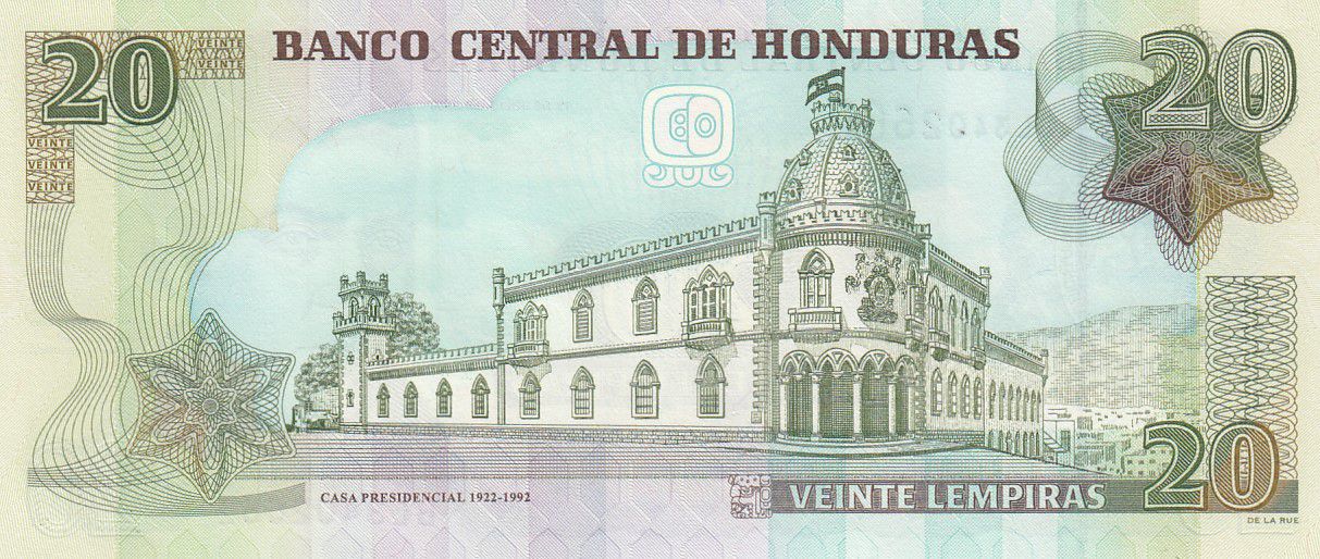 HONDURAS 20 LEMPIRAS 2006 P 93 UNC 