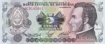 Honduras 5 Lempiras - Morazan - Bataille de Trinidad - 1985 - Série AC - P.63b