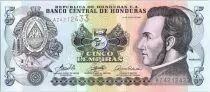 Honduras 5 Lempiras Morazan - Battle of Trinidad  - 2006