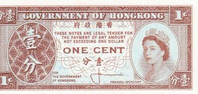 Hong-Kong 1 Cent - Elisabeth II - 1961-1971