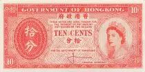 Hong-Kong 10 Cents - Elisabeth II - ND (1961-1965) - Uniface - P.327