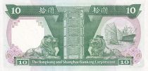 Hong-Kong 10 Dollars - Armoiries - Lions - Bateaux - 1986 - Série ES - P.191a