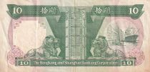 Hong-Kong 10 Dollars - Armoiries - Lions - Bateaux - 1990 - Série GF - P.191c
