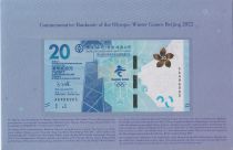 Hong-Kong 20 Dollars - Bank of China - Folder - JO Pékin 2022 - 2022 - P.NEW