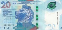 Hong Kong 20 Dollars, Head of lion - HSBC - 2018 (2020) - UNC - Serial BX