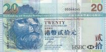 Hong-Kong 20 Dollars, Tête de lion - HSBC - 2009