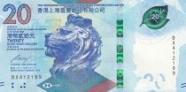 Hong-Kong 20 Dollars, Tête de lion - HSBC - 2018 (2020) - Neuf