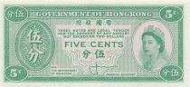 Hong Kong 5 Cents - Elizabeth II - ND (1961-65) - P.326