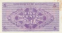 Hong Kong 5 Cents - Hong Kong Government - 1941 - Series 68