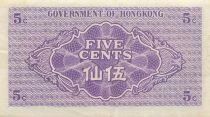 Hong-Kong 5 Cents - ND (1941) - P.314