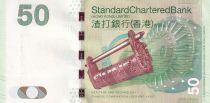 Hong-Kong 50 Dollars - Tortue - Fermeture à combinaison chinoise - 2014 - Série BQ - P.298d