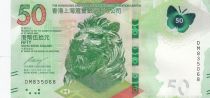 Hong Kong 50 Dollars, Head of Lion - HSBC -  Butterfly - 2020 - UNC