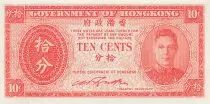 Hongkong 10 Cents - George VI - ND (1945) - Uniface - P.323