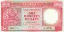 Hongkong 100 Dollars - Coat of Arms - HSBC - 1992 - QD Series