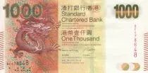 Hongkong 1000 Dollars, Standard Chartered Bank - Dragon - 2013