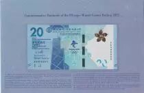 Hongkong 20 Dollars - Bank of China - Folder - Olympic Games 2022 - 2022 - P.NEW