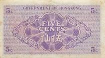 Hongkong 5 Cents - ND (1941) - P.314