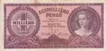 Hongrie 1 Milliard de Pengo - Femme - 1946 - P.125