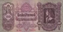 Hongrie 100 Pengo - Roi Matyas - Armoiries - 1930 - Série E - P.98