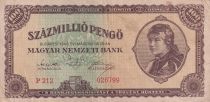 Hongrie 100000000 Pengo - Femme - Parlement - 1946 - P.124