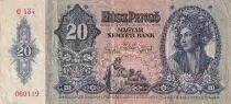 Hongrie 20 Pengo - Bergère - 1941 - Série C.434 - P.109
