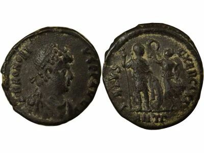 Honorius - Nummus, Emperor & Victory - 395 / 401 Antioch