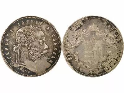 Hungary Francis Joseph I - Silver Forint - 1869 GY F Alba Iulia