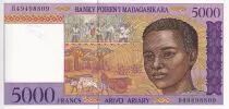 Hungr�a 5000 Francs - Agriculture - Animals - ND (1995) - Serial B - P.78b