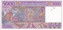 Hungr&iacute;a 5000 Francs - Agriculture - Animals - ND (1995) - Serial B - P.78b