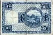 Iceland 100 Kronur,  J. Sigurdsson - Herd of sheep - 1948 - P.35 a