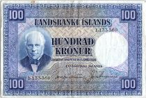 Iceland 100 Kronur, J. Sigurdsson - Herd of sheep - 1946