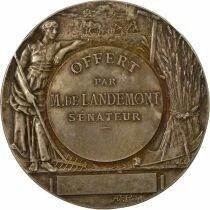 IIIrd Republic, Loire inf&eacute;rieure - Silvered bronze Medal, Senator de Landemont - 1920 / 1932