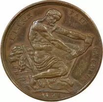 IInd  Republic - Copper Token, L\'Union fait la Force - 1848 Paris